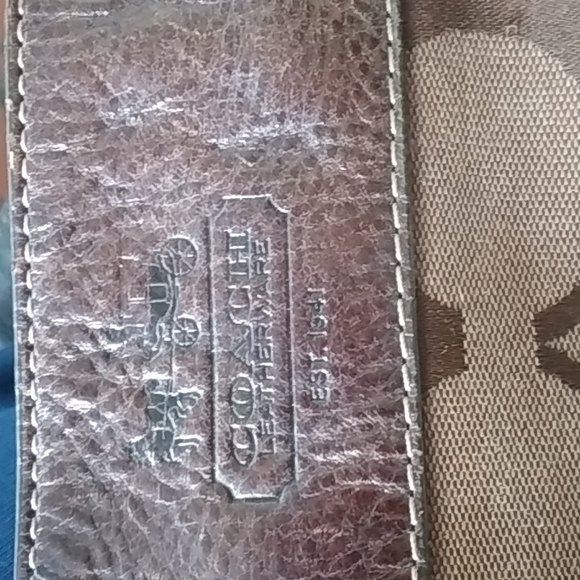 Coach satchel canvas and brown leather - Picture 10 of 10